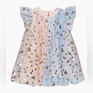 Huxbaby rainbow bunny tulle dress, Size 3